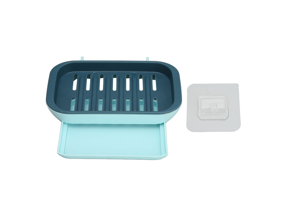Portátil Portavasos De Jabón Con Perforaciones Y Plato Para Viajes Y Baño