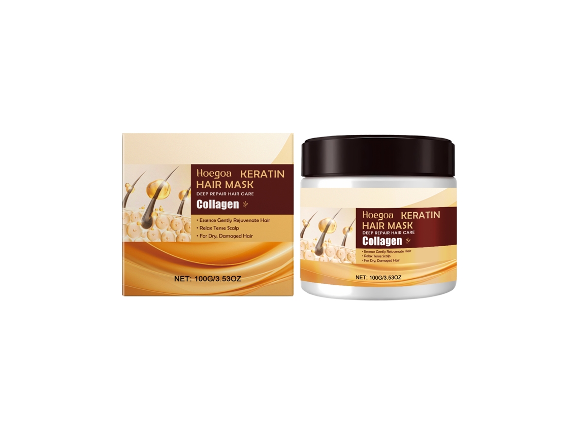 Mascarilla de queratina para reparar el cabello dañado