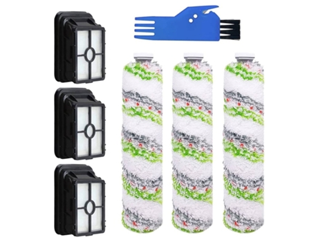Juego de filtros de rollos de cepillo para aspiradora en seco y húmedo Bissell Crosswave Wireless Max 2554A,2590,2593 y 2596 todo en uno