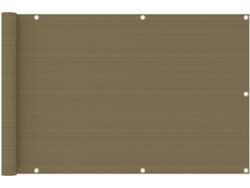 vidaXL Toldo para balcón HDPE gris taupe 90x600 cm