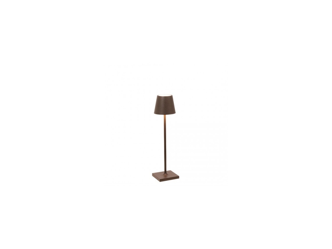 Lámpara de Mesa Poldina Pro Micro Corten LED recargable y regulable ZAFFERANO