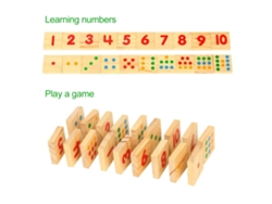 Jogo de Matemática na Madeira Quebra Cabeça Números Brinquedo Educativo Montessori para Crianças Pré-Escolares