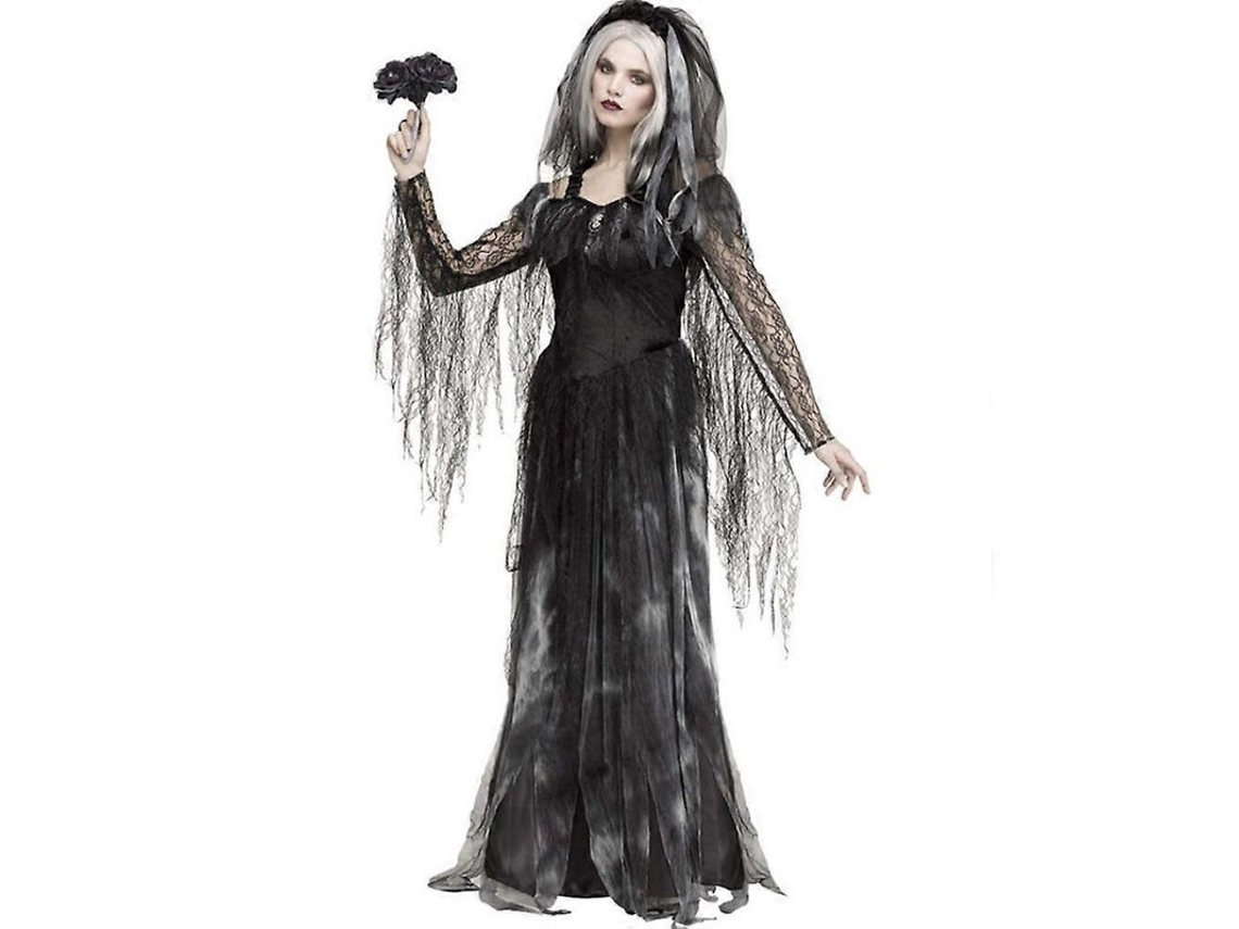 Disfraz Medieval De La Noche De Los Muertos, Bruja Gótica, Zombi, Vampiro, Novia Fantasma Aterradora, Vestido Sexy De Halloween