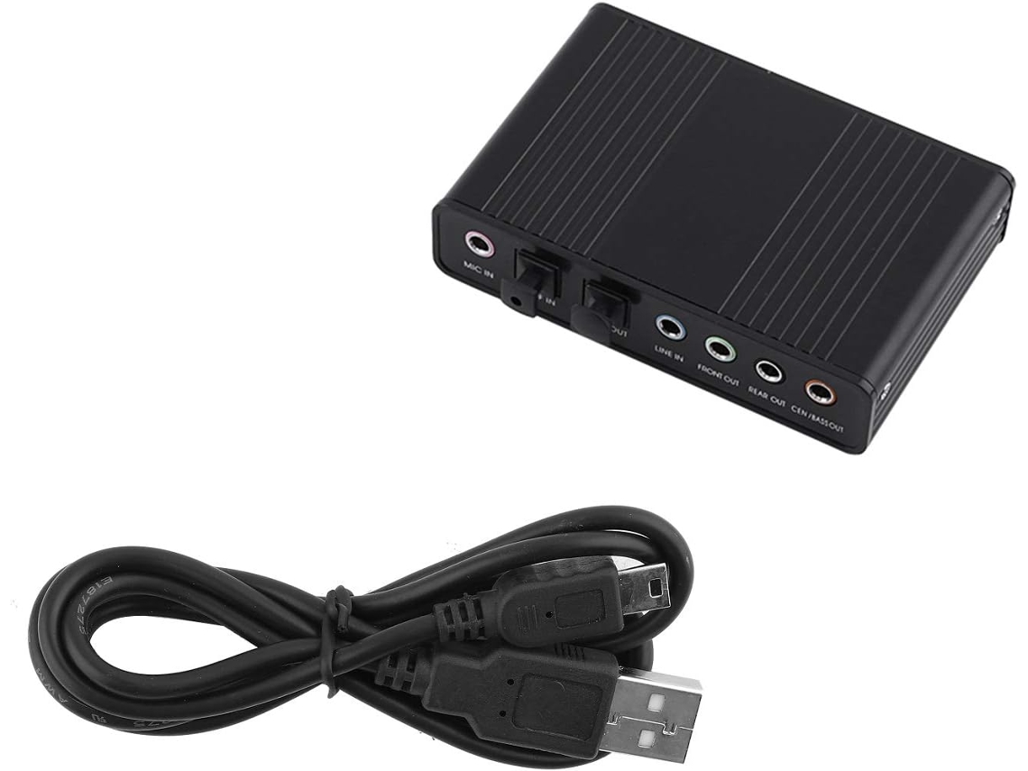 Adaptador Óptico Digital Usb Externo De 6 Canales Fácil De Usar Para Pc