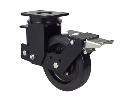 Rueda giratora placa fr.10hlsbfn150-hgb suspension goma negra natural bolas ALEX