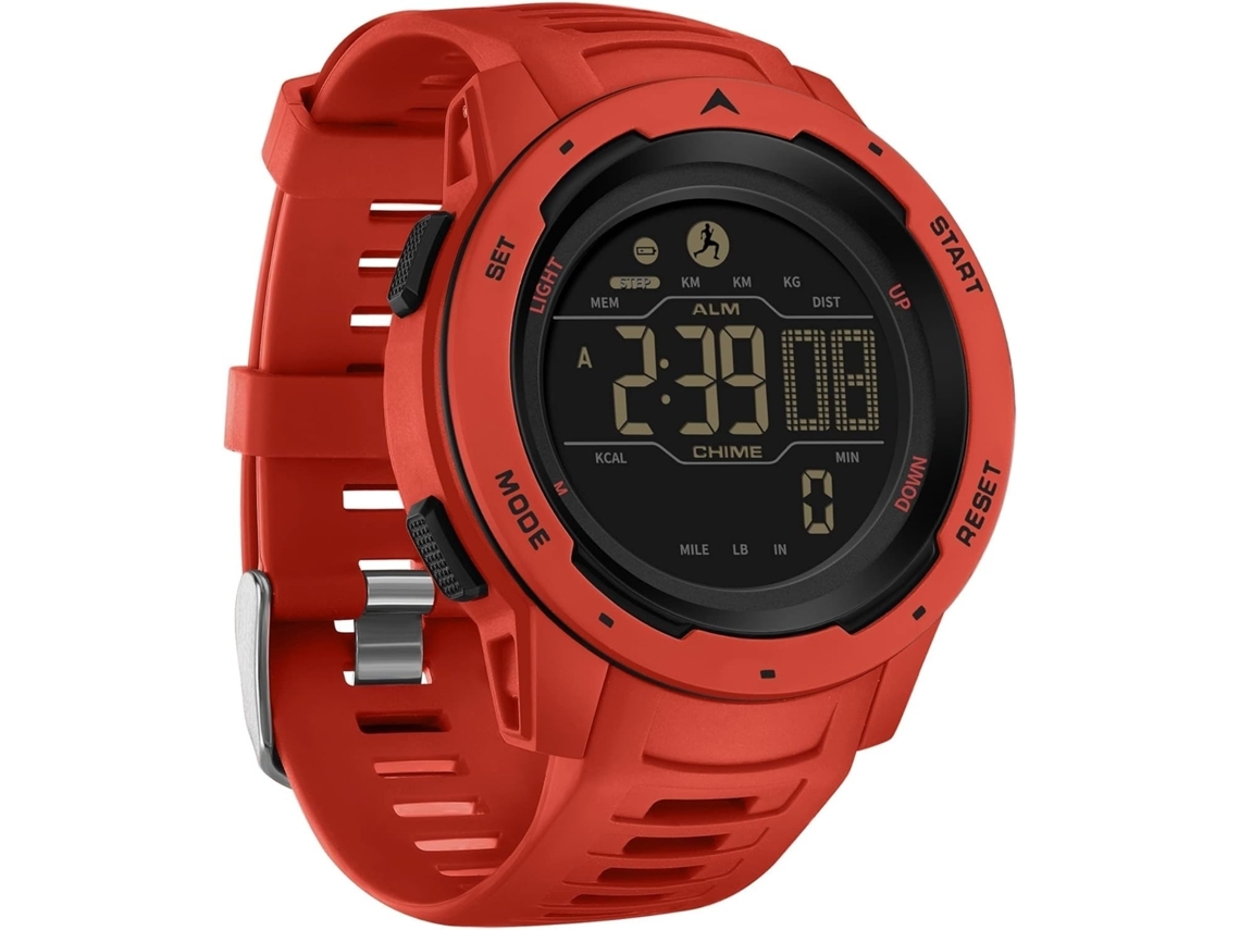 Reloj deportivo táctico militar digital con podómetro y contador de calorías para hombres