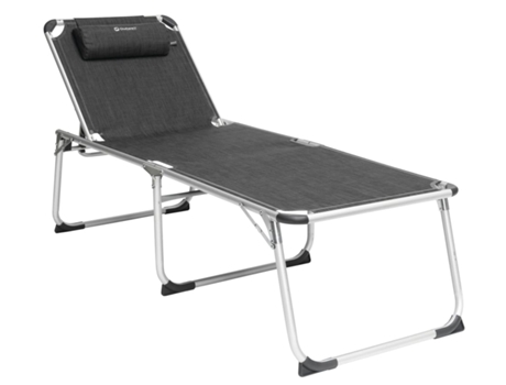 Tumbona plegable New Foundland negro y gris XL OUTWELL