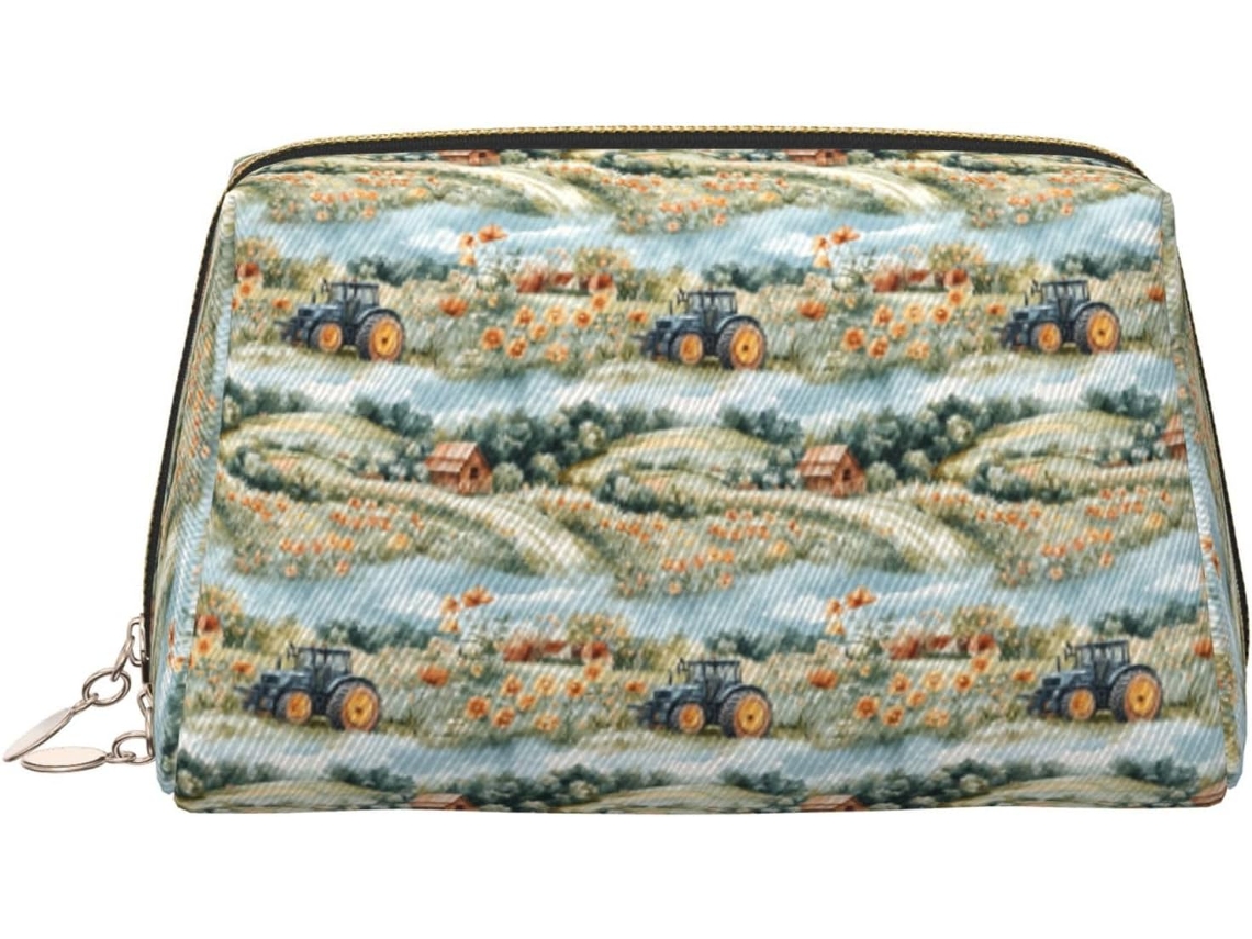 Neceser De Viaje Cuero Organizador Para Mujer Diseño Estampado Vacaciones
