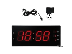 2026-reloj Digital De Pared Con Luz Nocturna, Temperatura Y Calendario, 100‑240v Plug Uk Para Hogar Y Oficina