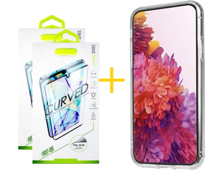 Carcasa + 2 Protectores de Pantalla para Samsung Galaxy S22 Plus 5G SKYHE Transparente Claro