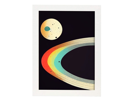 NACNIC Lámina En Estilo Abstracto Meteórico Llamativas Y Modernas Ilustraciones Artísticas A Todo Color Para A4 Marco Blanco