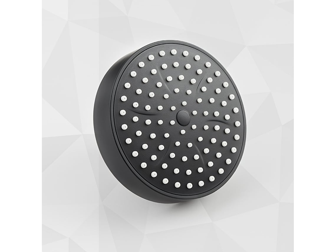 Cabezal De Ducha Redondo De Alta Presión Para Montaje En Pared, Ducha De Baño De Plástico Con Acabado Lacado. Limpieza A Fondo.