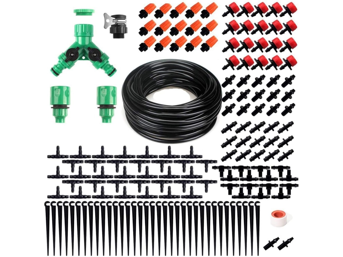 Kit De Riego Por Goteo Automático Touch Futu De 30 M/40 M + Temporizador De Riego Automático