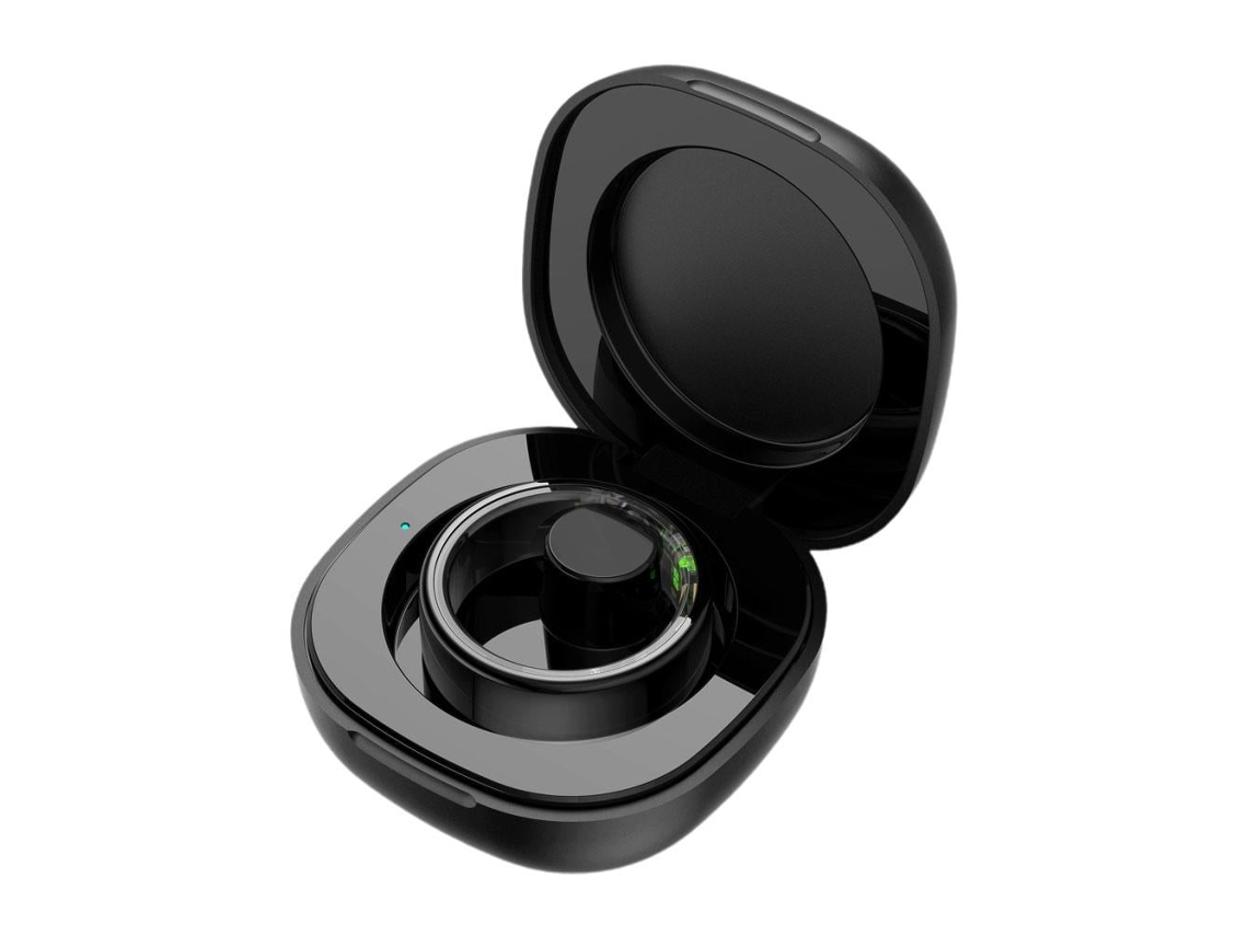 Caja De Carga Portátil De Carga Del Teléfono Móvil Del Caso 200mah Del Anillo Elegante Negro R02