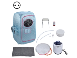 Kit de sauna de vapor portátil de 1000 W con 9 niveles y enchufe - Azul