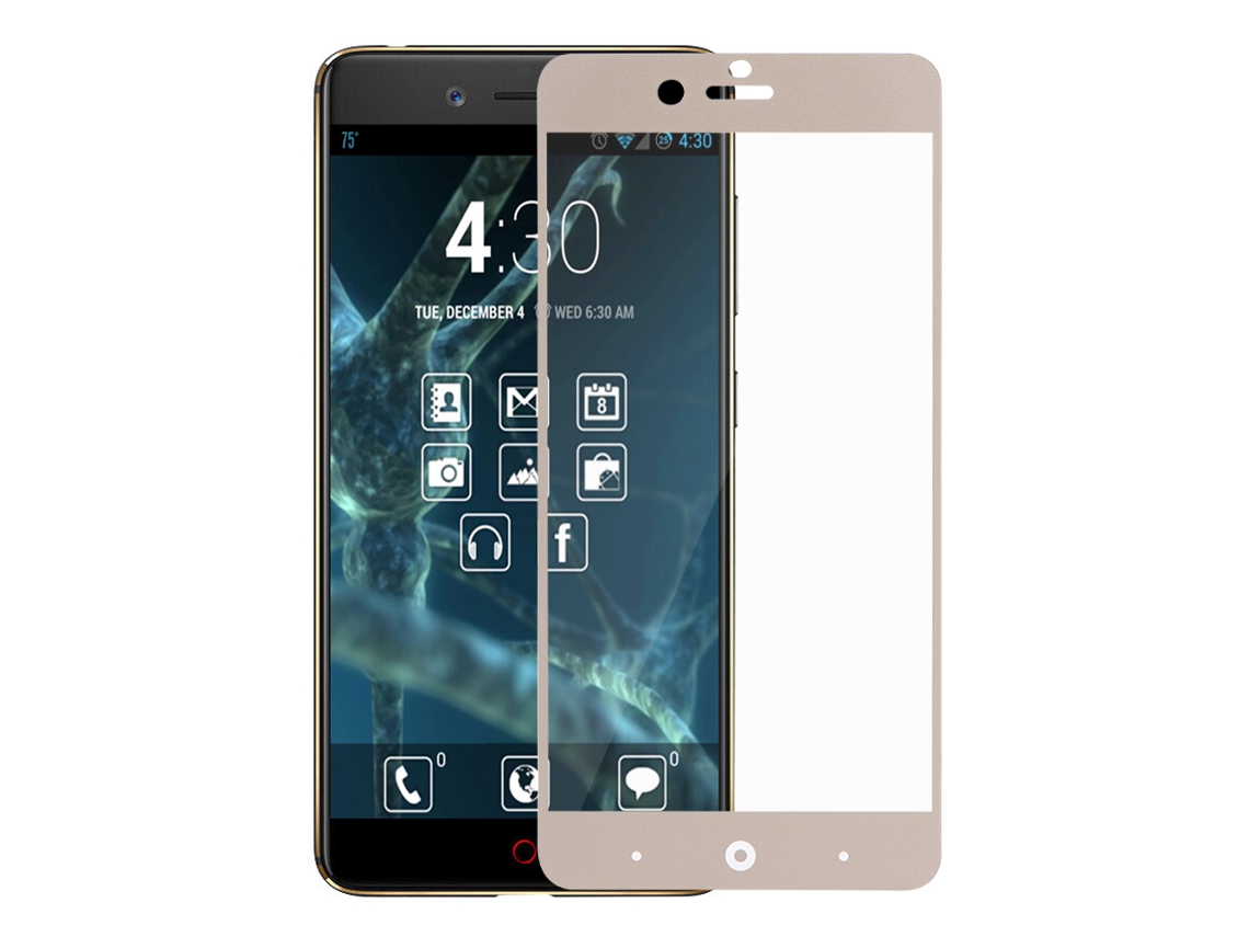 Protector De Pantalla De Vidrio Templado (dureza 9h 2.6d Hd) Zte Z17 Mini Oro