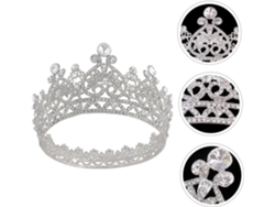 1 Tiara Con Corona Para Novia, Elegante Accesorio De Boda Para El Cabello.