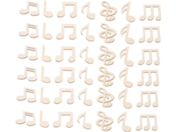 100 Piezas De Decoraciones Sin Pintar Con Forma De Notas Musicales Para Pintar O Hacer Tú Mismo.