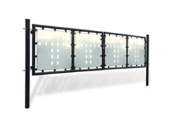 Maison Exclusive - Puerta De Valla Individual Negra De 300x100 Cm