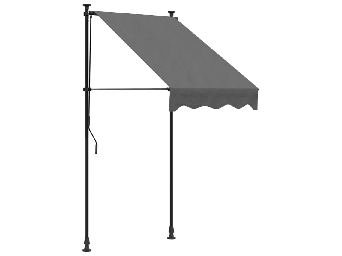 Toldo Retráctil 100x150 cm Tejido y Acero Antracita MAISON EXCLUSIVE