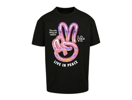 Camiseta para Unisexo MISTER TEE (XL - Algodón - Negro)