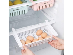 2026da-caja De Almacenamiento Retráctil Para Refrigerador, Contenedor De Conservación De Alimentos, Estante Plástico Blanco, Ajustable