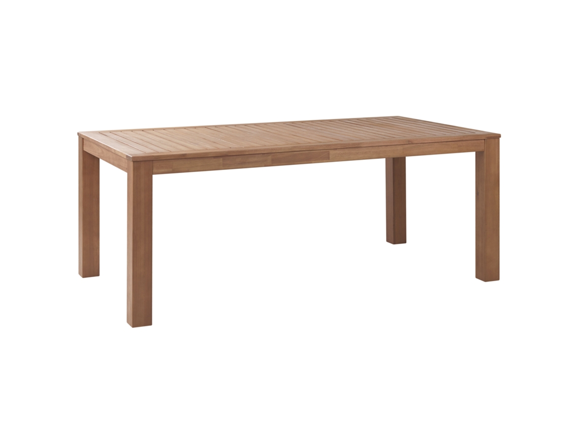 Mesa de comedor para 6 personas BELIANI Monsano de Madera de eucalipto Madera clara 105x190x76
