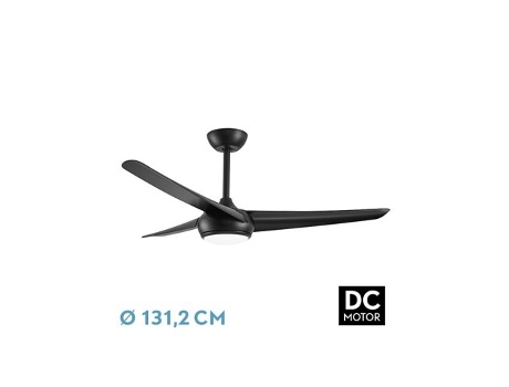 Ventilador DC Patras 24W Negro 3 Aspas FABRILAMP