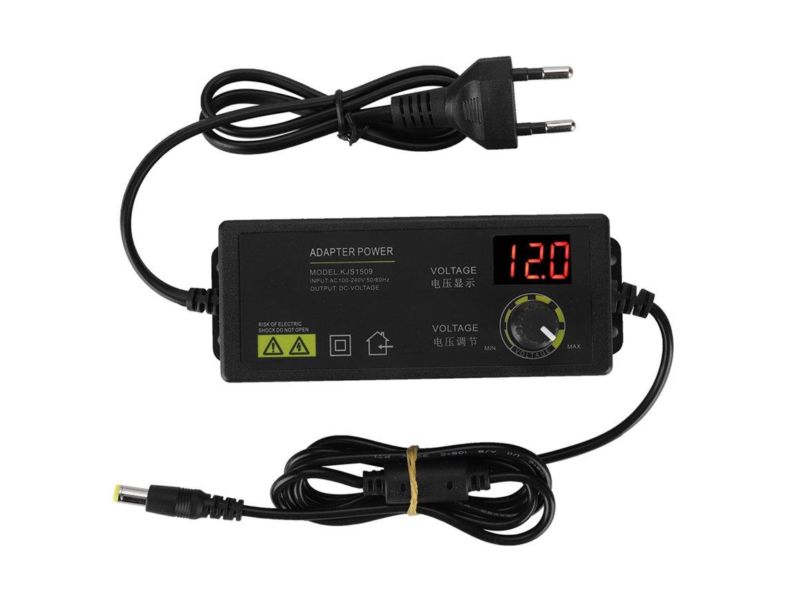 Adaptador De Alimentación Regulable De Velocidad De Motor Con Voltaje Ajustable 3-12v, 60w 5a, Regulable De Brillo