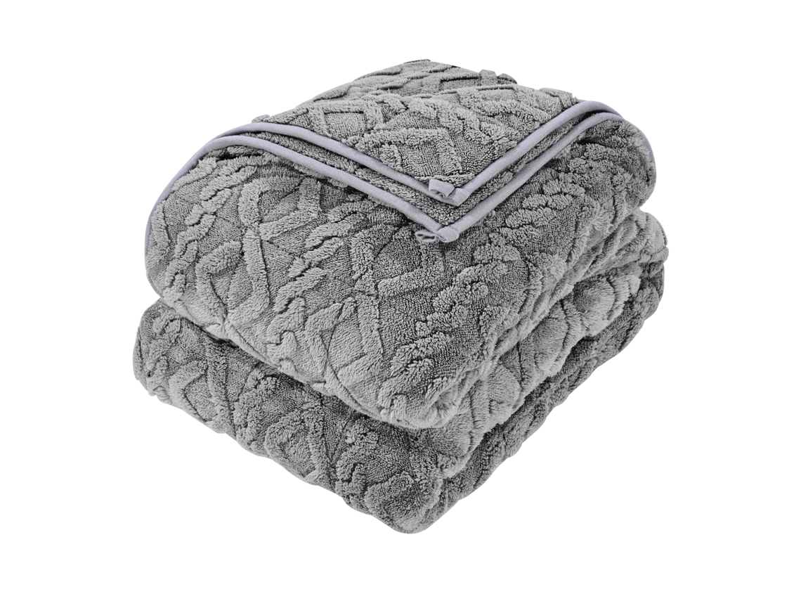 Manta Pesada Succebuy De 9 Kg 152 X 203 Cm Tamaño Queen Forro Polar Sherpa Gris
