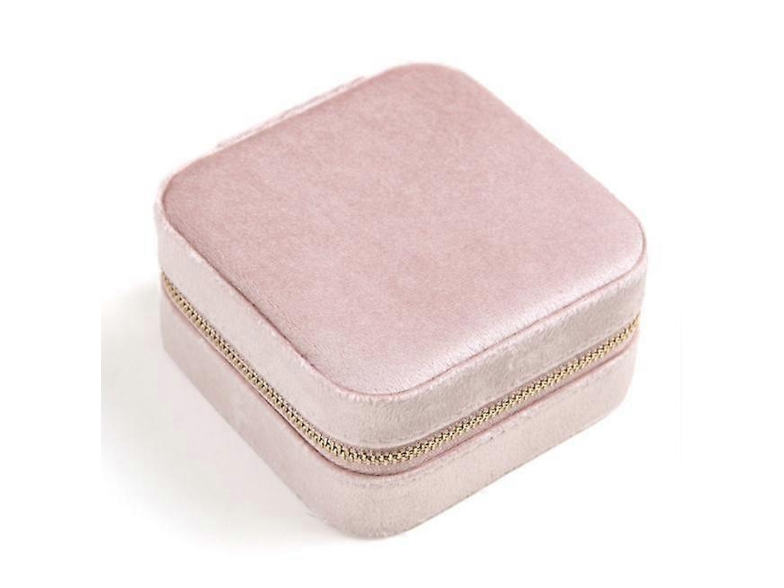 Joyero de terciopelo, práctico organizador de joyas para viajes. Hengjian