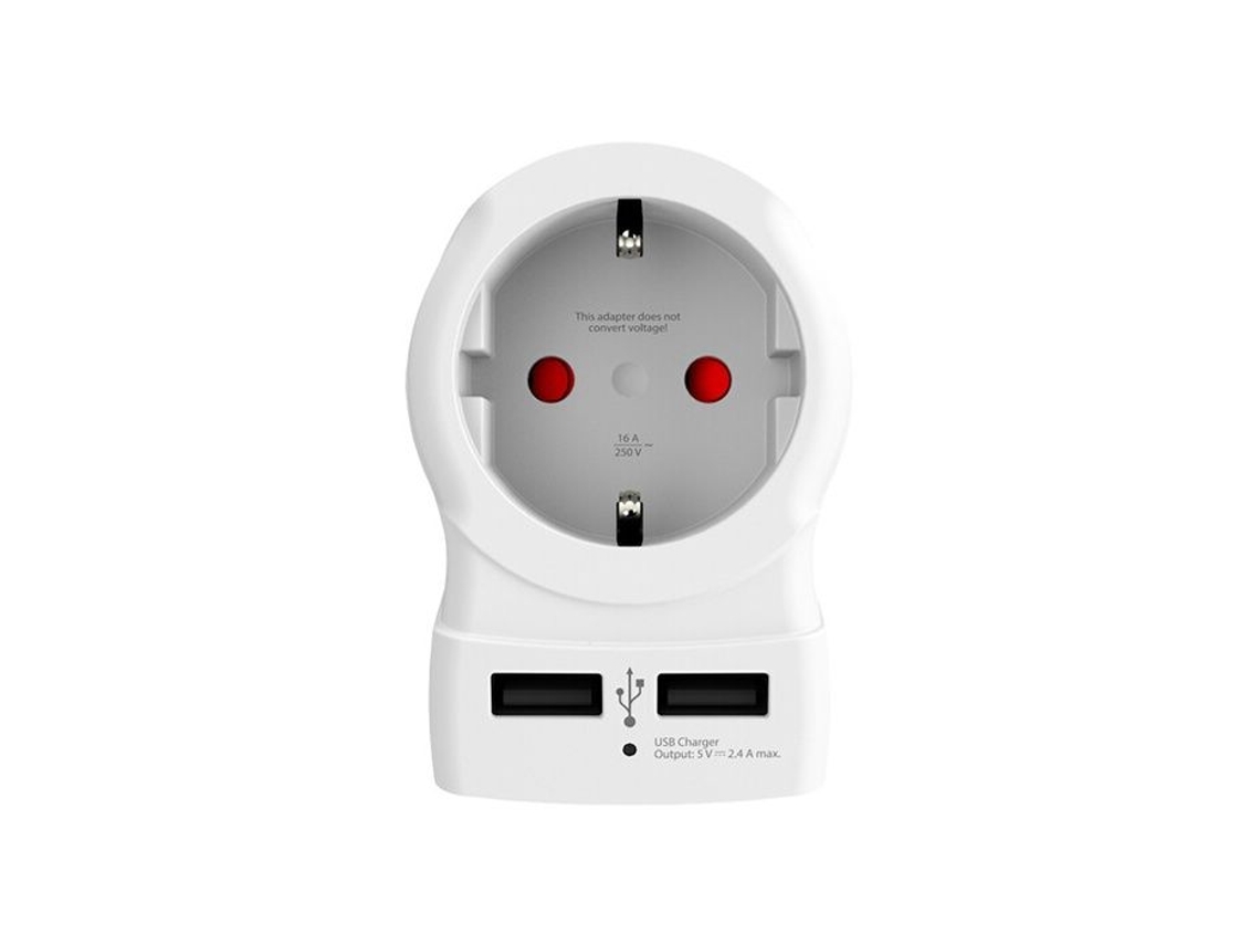 Adaptador de viaje SKROSS Europe to UK Blanco