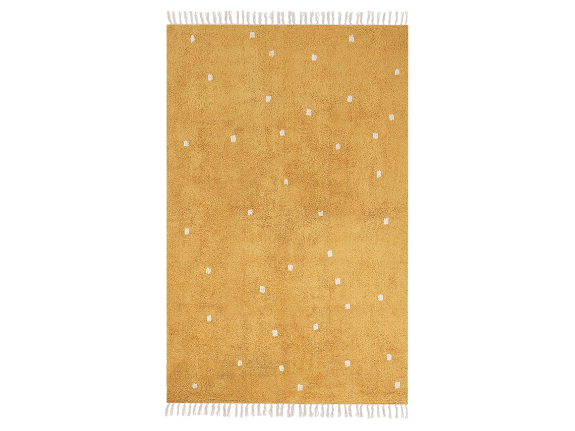 Alfombra de pelo corto BELIANI Astaf de Algodón Amarillo 140x200