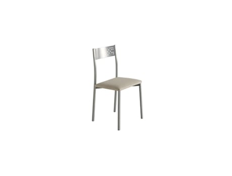 Set 4 Sillas De Cocina Simil Piel Tabarca MOMMA HOME (Beige - Polipiel -41x47x86 cm)