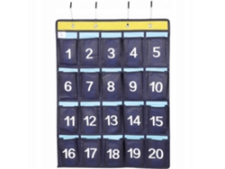 Organizador de tela plegable Olysi Shop con 9 compartimentos, blanco, 36 x 25 x 20 cm (paquete de 2)