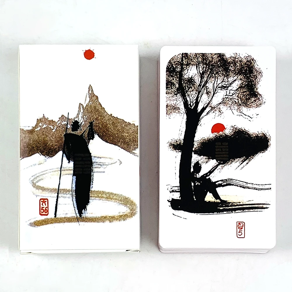 64 Cartas De Tarô Em Estilo Chinês, Versão Em Inglês, Incluindo Elementos De Profecia, Adivinhação E Jogos.