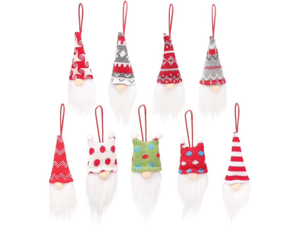 Colgantes De Peluche Hechos A Mano Con Forma De Gnomo Y Dos Criaturas, Decoración Para El Hogar En Suecia, 9 Piezas.