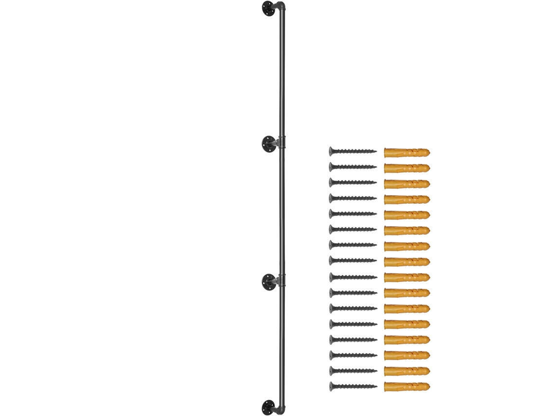 Pasamanos De Escalera De 8 Pies De Succebuy, Acero Al Carbono, Soporte De Montaje En Pared