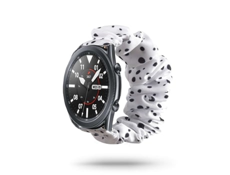 Correa Garmin Forerunner 55 Pulsera Scrunchie Negro y Blanco
