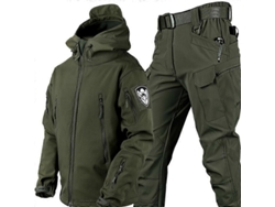 Conjunto De Chaqueta Y Pantalón De Camuflaje Para Hombre, Impermeable, Táctico De Invierno.