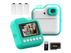 Cámara Infantil Con Impresora Térmica Instantánea, 48 Mp, Pantalla De 2,4 Pulgadas, Luz Rgb Y 3 Rollos De Papel Blanco.