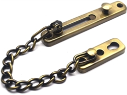 Cerradura De Cadena Para Puerta Amazwi Bucle Seguridad Limitador Pestillo Acero Inoxidable (color: Bronce)