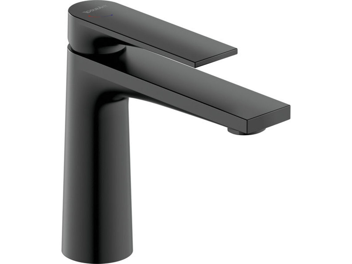 Mezclador de lavabo Tulum M de DURAVIT, FreshStart, sin desagüe automático, proyección de 135 mm, TU1021002, Color: Negro Mate