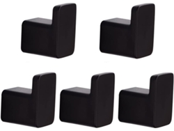 Gancho De Aluminio De 5 Ganchos Para Batas Y Toallas En Color Negro Para Baño.