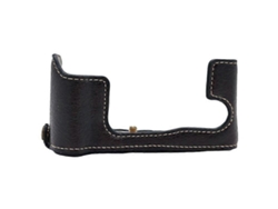 Compatible con Fujifilm X T30 II / X T30 / X T20 / X T10, Estuche inferior de cuero con ranura para batería Facpoet