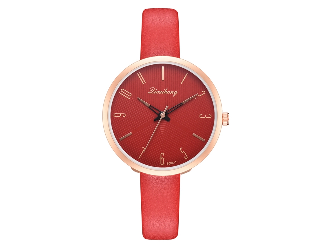 Reloj De Pulsera De Moda Para Mujer Con Correa De Piel Sintética, Estilo Lujoso, Diseño Redondo Grande.