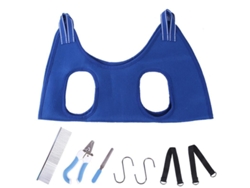 Rede de tosa para cães Fasst Mimigo com kit para unhas: cortador de unhas, lixa, lixa de unha, pente e arnês respirável.