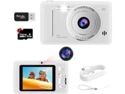 Cámara Infantil 4k 48mp Pantalla De 2,7" Tarjeta De 32 Gb (blanco)