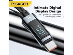 Cable Essager 7a Usb-a A Tipo-c Qc, Transmisión De Datos, Núcleo De Cobre, 1 M/2 M De Largo