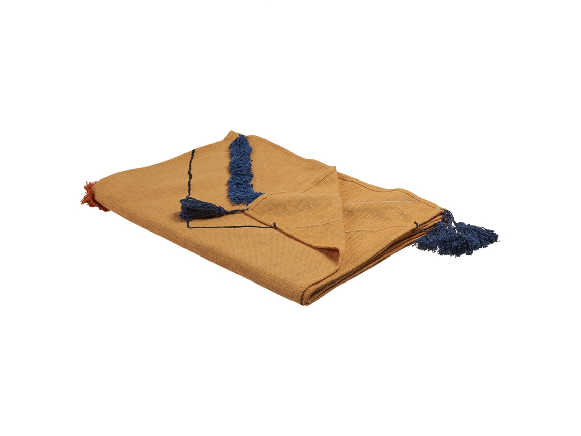 Manta BELIANI Shimla (Algodón - Naranja - 180 x 130 x 1 cm)
